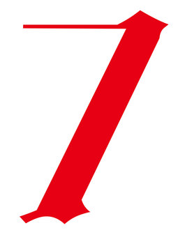 7 7,数字,文字,アイコン,番号のイラスト素材