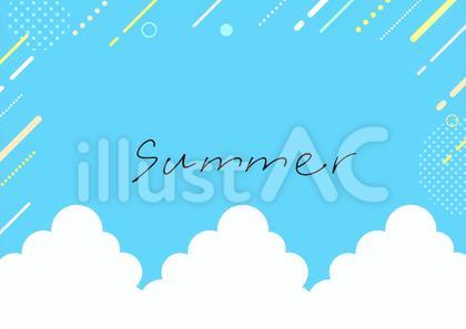 夏のポップなフレーム背景02