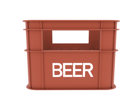 赤色のビールケース ビールケース,ケース,ビール箱,入れ物,3d,cg,赤のイラスト素材