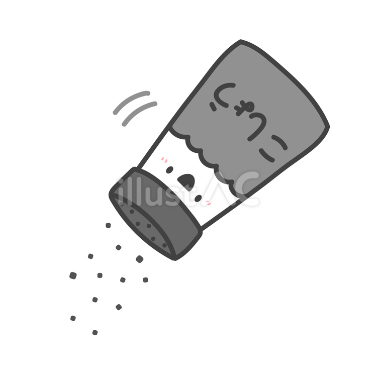かわいいこしょう•キャラクター こしょう,ペッパー,ブラックペッパーのイラスト素材