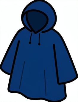 紺のレインコートです。