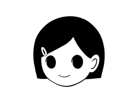 black hair bobbed girl, , JPG and PNG