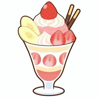 Illustration, parfait, dessert, fruit, 