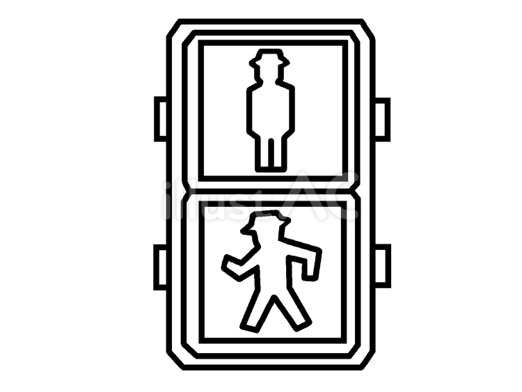 信号機 信号機,歩行者用,機械装置のイラスト素材