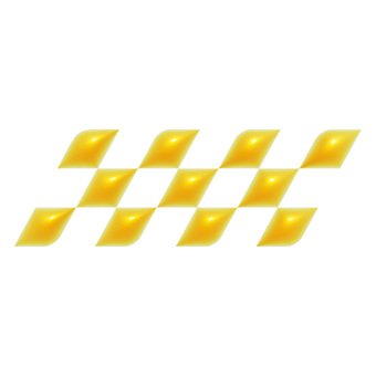 ぷっくりした黄色いチェックの3Dあしらい チェック,アイコン,3d,あしらい,立体,マーク,可愛い,フェミニン,模様,キュートのイラスト素材