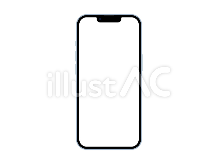 スマホのブルー、青系フレーム スマホ,スマートフォン,ブルーのイラスト素材
