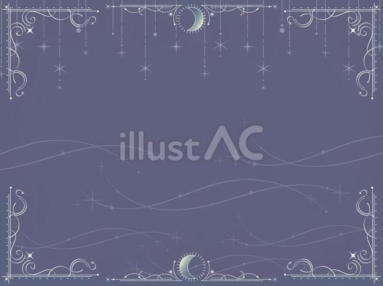 星　フレーム背景124 飾り枠,枠,フレームのイラスト素材