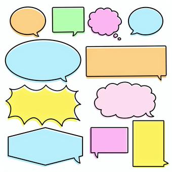 Illustration, speech balloon, serif, hand-drawn wind, 