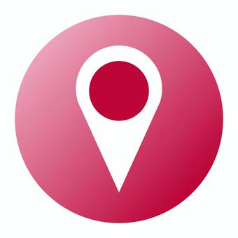 赤色の地図アイコン アイコン,位置,位置情報,インターネット,サービス,アプリ,ソフト,地図,マップ,現在地のイラスト素材