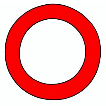 丸マークのイラスト 丸マーク,赤丸,丸,マル,マーク,赤,イラストのイラスト素材