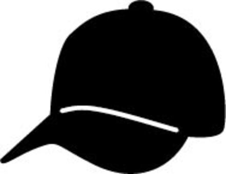 帽子（キャップ）のアイコン 帽子,キャップ,スポーツ,アウトドア,かぶる,ファッション,アイコン,モノクロ,ピクト,シンボルのイラスト素材