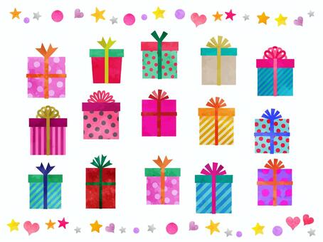 Illustration, present, christmas, box, 