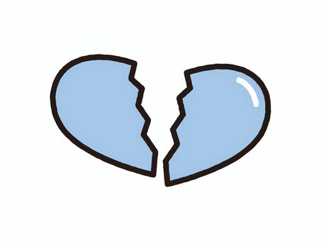 アイコン_割れたハート アイコン,ハート,心臓,心,メンタル,ケア,崩壊,失恋,ブルー,装飾のイラスト素材