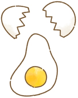 Illustration, сырое яйцо, оболочка, разбить, 