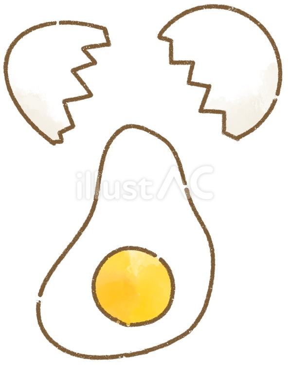 フード　割った生卵 生卵,殻,割るのイラスト素材