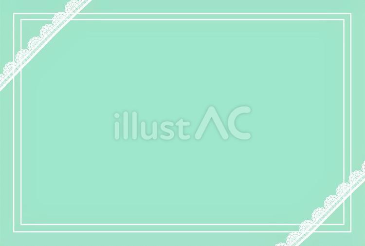 レースのかわいい背景（ミント） ミント,レース,飾りのイラスト素材