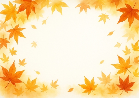 秋の紅葉フレーム背景