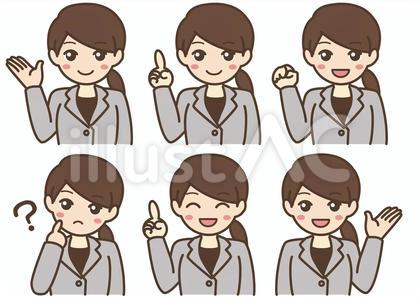 人物イラストNEW39 スーツ女性