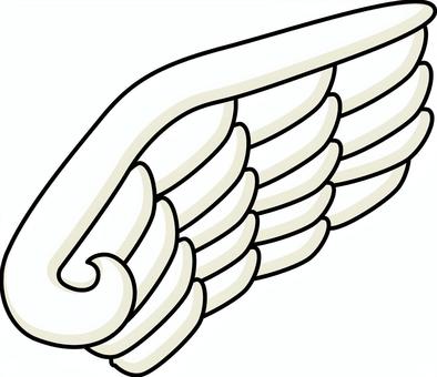 翼 翼 翼,羽,天使,鳥,羽毛,パーツ,デフォルメ,コミカル,線画のイラスト素材