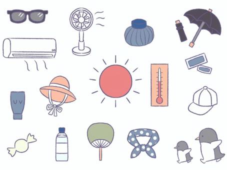 Illustration, summer, heatstroke, measures against heat stroke, 