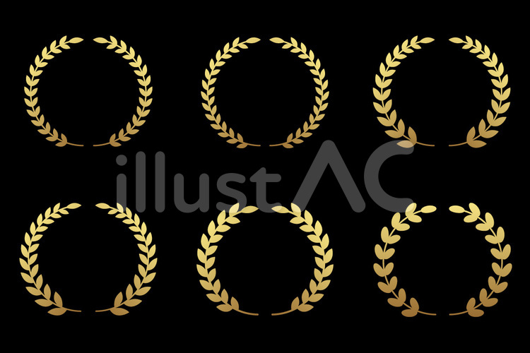 月桂冠 ゴールドイラスト No 無料イラストなら イラストac