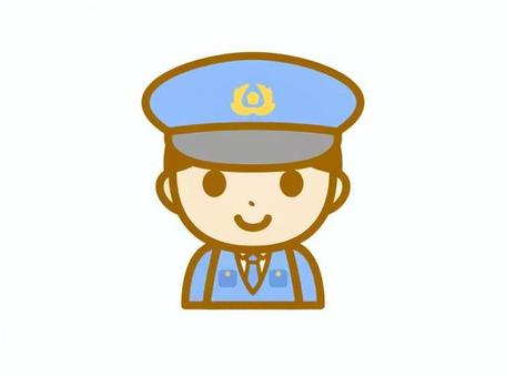 若い警察官　ノーマル 警察官,人物,大人,男性,制服のイラスト素材