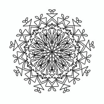 マンダラ塗り絵 マンダラ,ぬり絵,色鉛筆,図案,模様,アート,手書き,ボケ防止,ストレス解消,イラストのイラスト素材