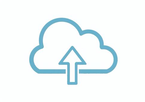 ネットに保管するクラウドの雲のアイコン クラウド,雲,保管,データ,アクセス,パソコン,スマートフォン,ストレージ,クラウドサービス,データ共有のイラスト素材