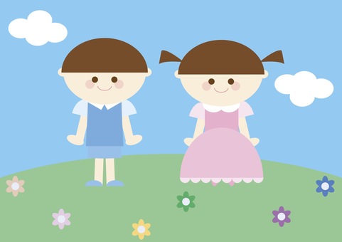 Illustration, princess, prince, boy, 