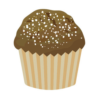 マフィンケーキ12 マフィン,カップケーキ,ケーキ,焼き菓子,お菓子,おやつ,スイーツ,ティータイム,手作り,甘いのイラスト素材