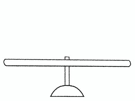 シーソー シーソー,バランス,計り,pop調,手描き,挿絵,ワンポイント,素材,商用可,無料のイラスト素材