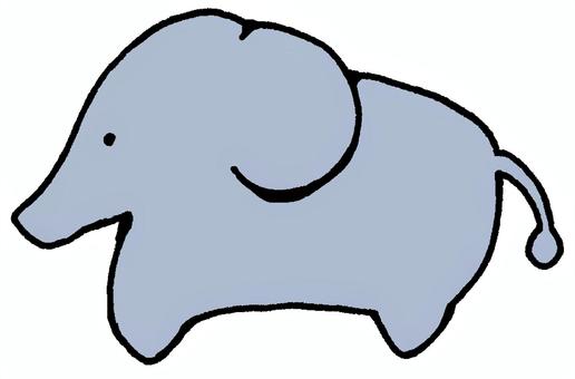 ぞうさん 象,ぞうさん,動物,かわいい,ゆるい,コミカル,単純,ワンポイント,シンプル,大きいのイラスト素材