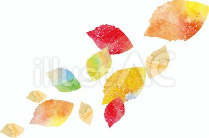 カラフルな紅葉落ち葉