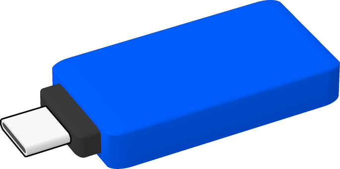 TypeC対応USBメモリ usbメモリ,usb,コンピュータ,typec,電子機器,半導体,半導体メモリ,精密機械,青色,蛍光色のイラスト素材