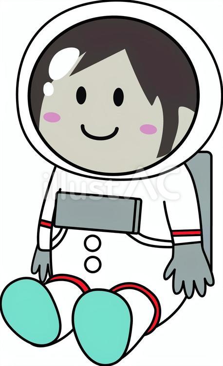 宇宙飛行士 宇宙飛行士,ミニ,可愛いのイラスト素材