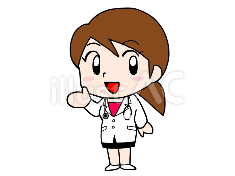 女性　医者　笑顔 女性,医者,笑顔のイラスト素材