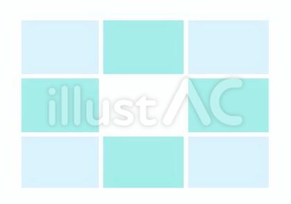 簡易マンダラチャート　青系縁無し