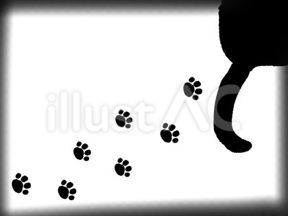 猫の足跡と猫