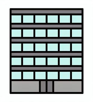 シンプルなマンション・ビル ビル,マンション,会社,正面,窓,オフィス,社屋,企業,経営,ビジネスのイラスト素材