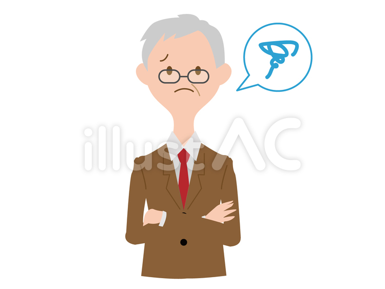 困る男性 スーツ,サラリーマン,ビジネスマンのイラスト素材