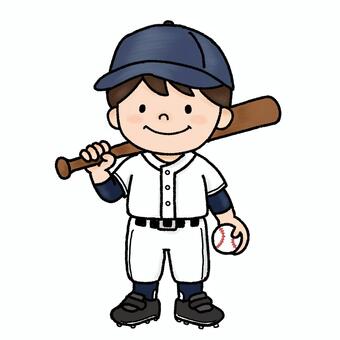 スポーツ　野球をする男の子 子供,男の子,少年,幼児,児童,小学生,野球選手,選手,ボール,バットのイラスト素材