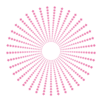 星でできた花火みたいな太陽みたいな集中線 星,集中線,効果線,ピンク,漫画素材のイラスト素材