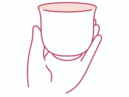 赤い湯呑の手イラスト 赤い湯呑の手イラスト 湯呑,手,赤,和風,飲み物,線画,マナー,日本,持つ,動作のイラスト素材