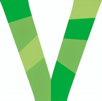 カラフルV 文字,アルファベット,大文字,シンプル,vのイラスト素材