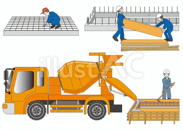 家を造る 家,建築,建築現場のイラスト素材