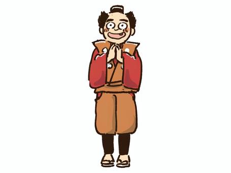 「那智山系曼荼羅」の山伏 「那智山系曼荼羅」の山伏 山伏,修験,宗教,日本史,民俗のイラスト素材