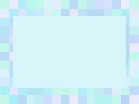 水色の幾何学模様の四角フレーム84 フレーム,幾何学,背景,枠,飾り枠,囲み枠,水色,カラフル,四角,四角形のイラスト素材