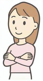  ロングヘア女性-041-バスト