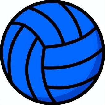 青のバレーボールです。 バレーボール,シンプル,球,運動,スポーツ,球技,競技,体育,室内,クラブのイラスト素材