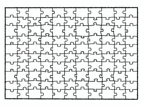 Lサイズパズル模様の線画　艶あり lサイズ,パズル,線画,艶有り,模様,柄,線,ゲーム,組み合わせ,はめ込みのイラスト素材